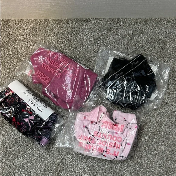PINK Victoria's Secret Panties Set - Pink & Black - Picture 1 of 7